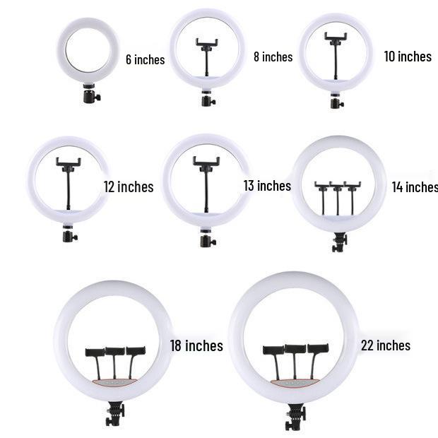8-Inch Desktop Ring Light with 10-Inch Mobile Phone Holder for Live Streaming and Beauty Photography