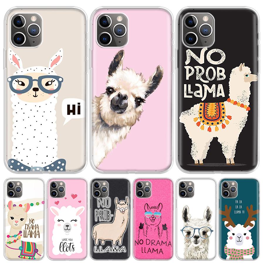 Lama Llama Alpacas For iPhone 17 Air 16 15 14 Plus 13 Mini 12 11 Pro Max Phone Case 16E 7 Print 8 SE Fundas Cover Soft Coque 16