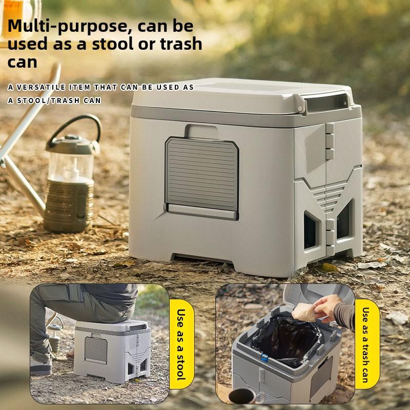New Folding Toilet, Car-mounted Emergency Camping Toilet Stool, Adult Portable Odor-proof Outdoor Mobile Toilet
