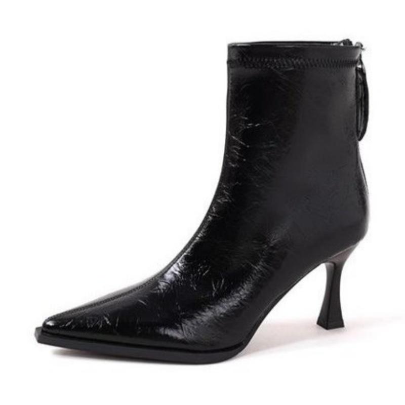 Sexy Pointed Toe High Heels Ankle Women Boots Chelsea Leather Shoes Winter 2025 Trend New Office Elegant Shoes Pumps Botas Mujer
