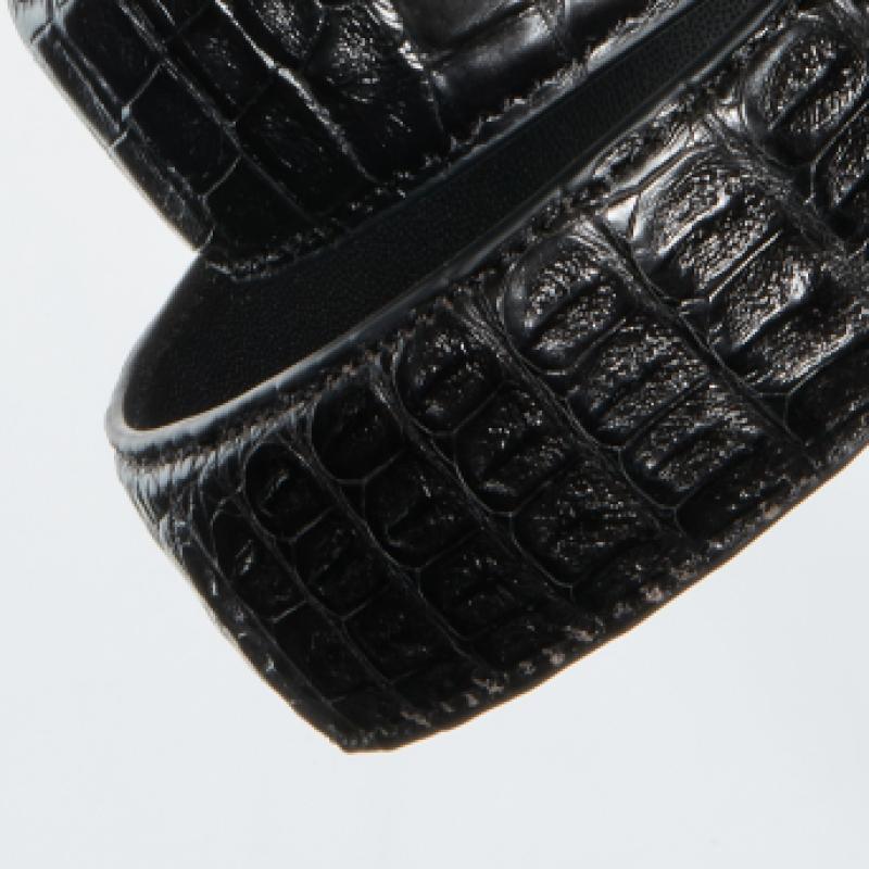 Daks Black Premium Caiman Leather Automatic Belt