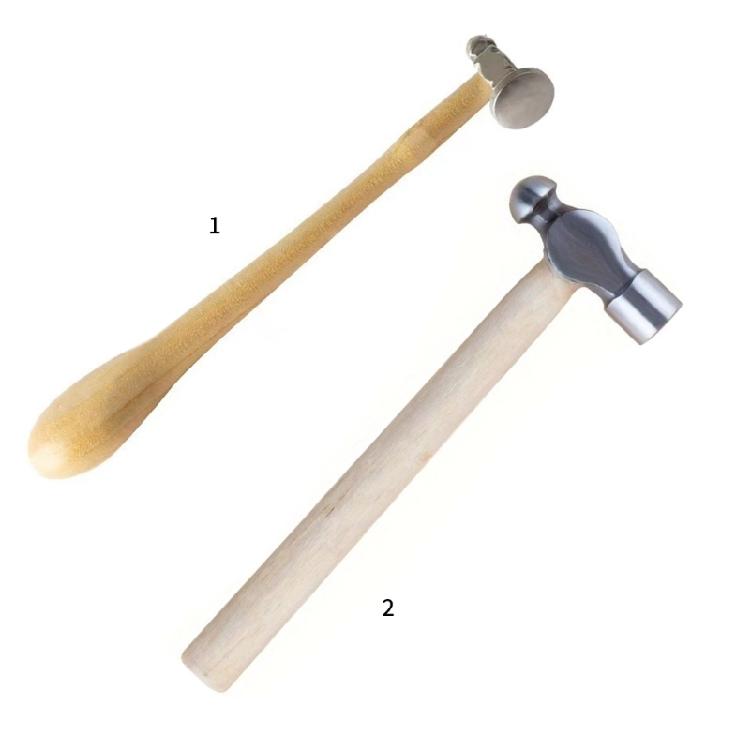 Practical Jewelry Making Hammer Iron Head Hammer with Wood Handle for Crafting Metalworking Supply Jewelry Repair Tool