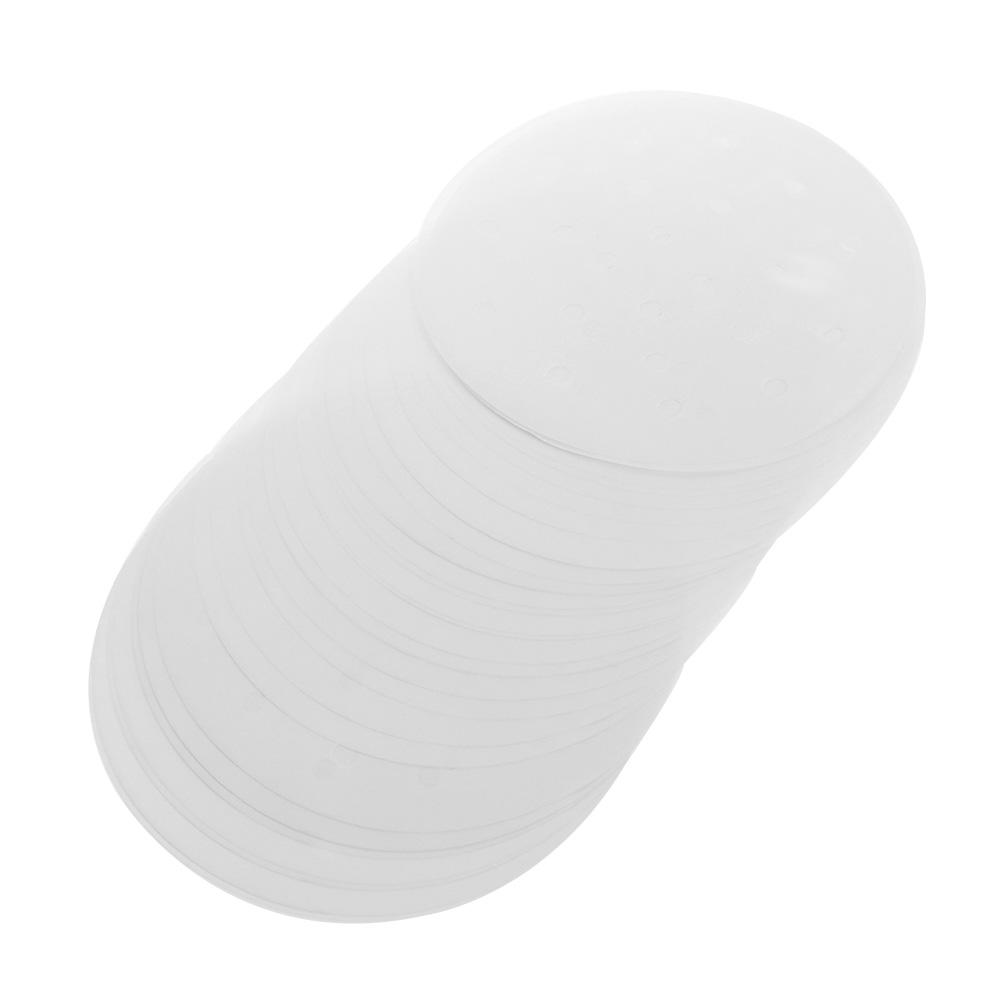 50 uds 4/6/8/10 pulgadas Cesta de Bambú Redonda Papel Antiadherente para Vaporera Cocina Cocinar Vaporera de Bambú Papel para Dim Sum Esterilla Bajo Vapor