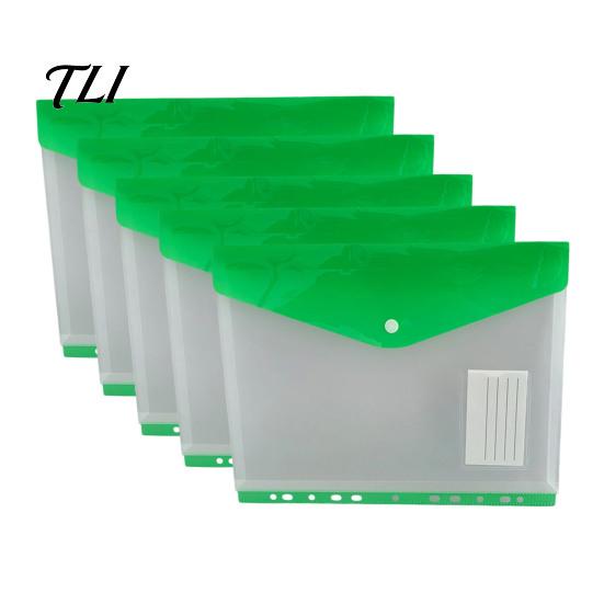 Waterproof Document Case 11 Hole Expanding File Pockets, Reusable PP Sleeves, Transparent Mesh Pouch Organizer Bag for Home Office And School Card