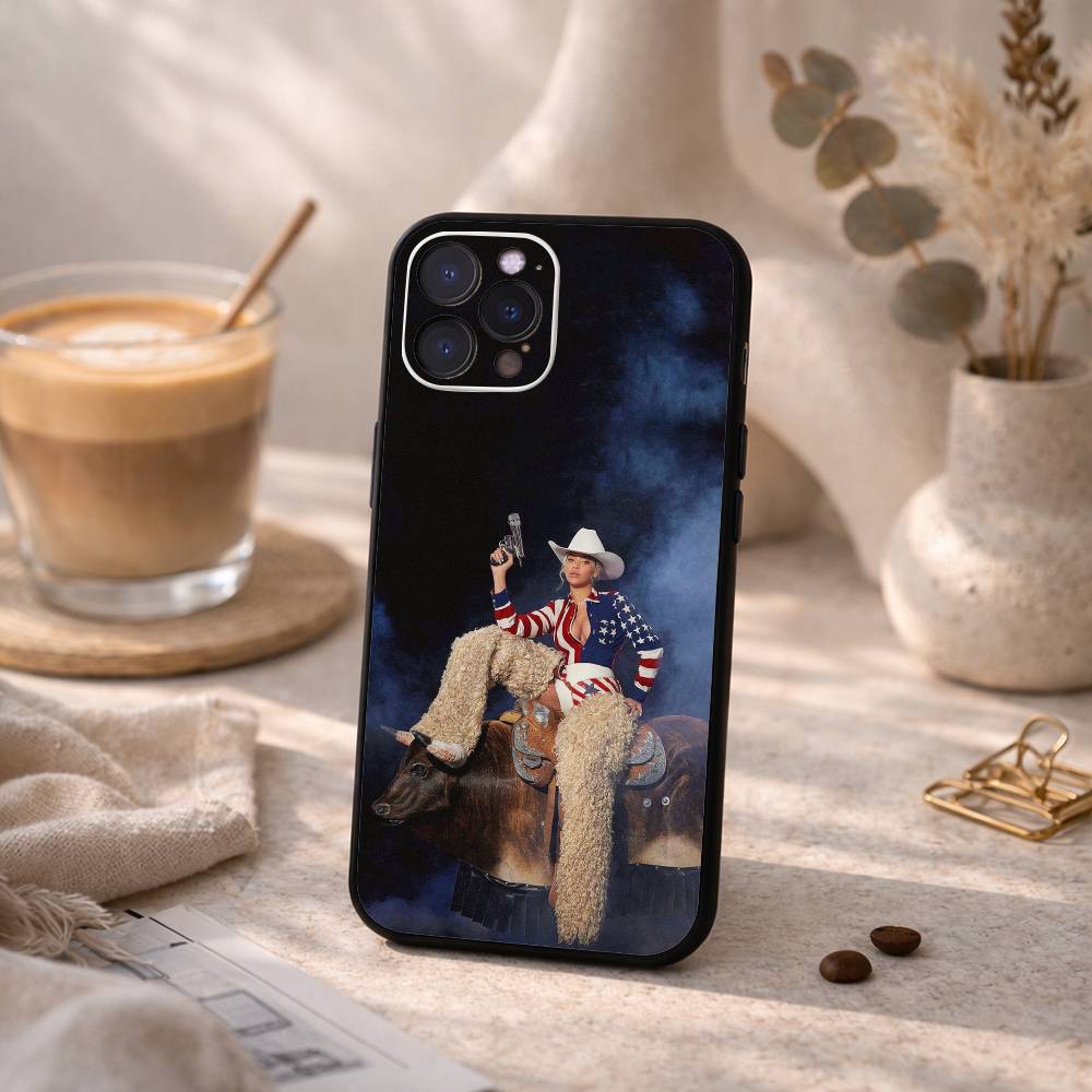 B-Beyonce Lemonade Phone Case For iPhone17,16,15,14,13,12Plus,Pro Max,XS,5G Soft Silicone Black Cover iPhone15plus