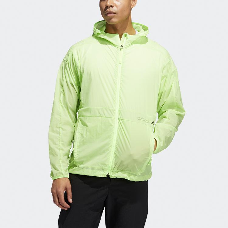 Adidas Sporty Hooded Jacket Men Outerwear Signal-Green FT2780