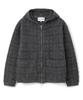 MILLO ARCHIVE Plaid Knit Zip-Up Hoodie [Charcoal]