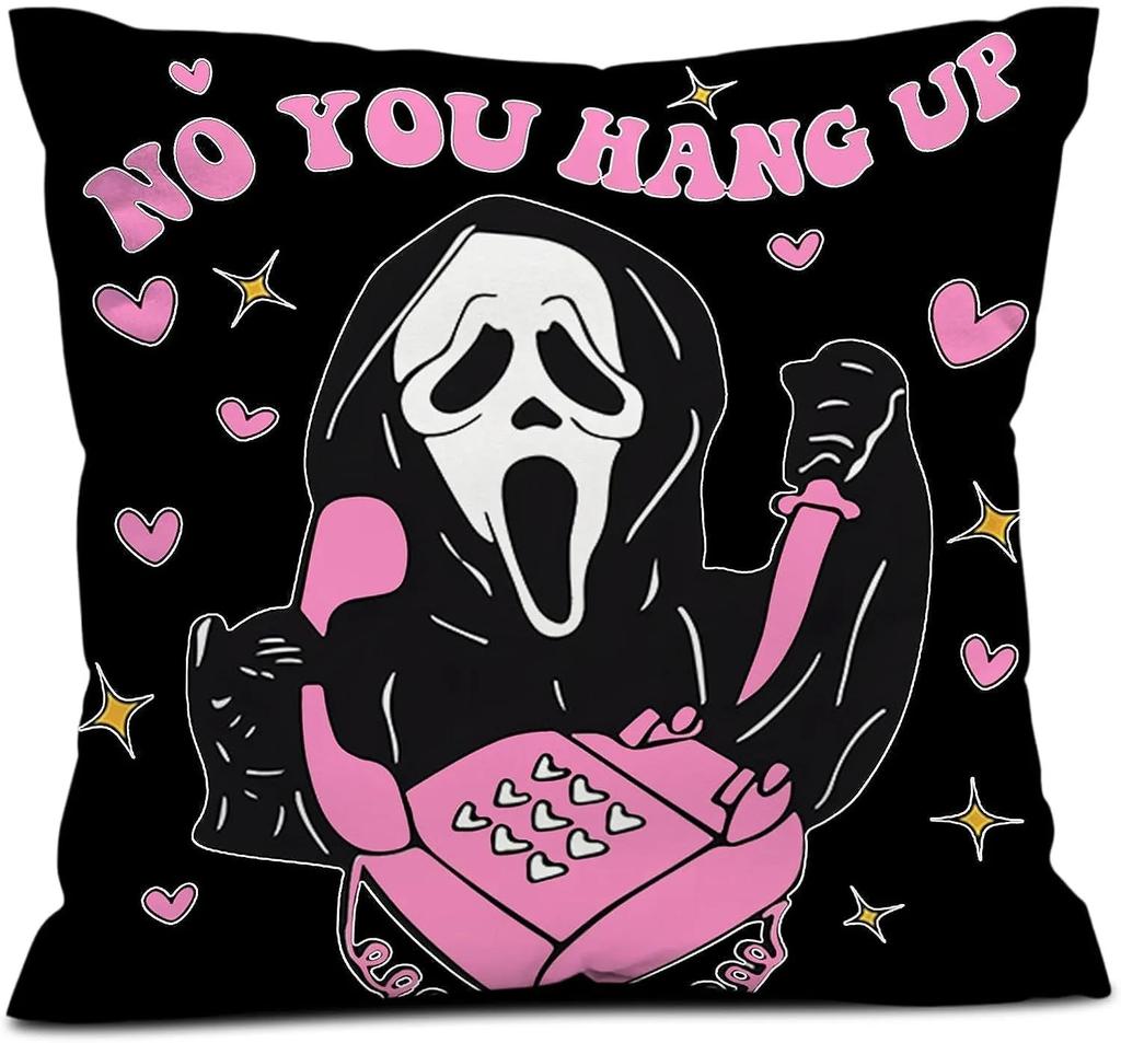 Halloween Party Decoration Cushion Cover Horror Grimace Cushion Cover Suitable For Family Living Room Sofa Room Decoration