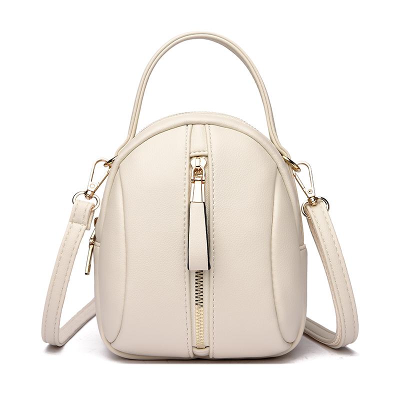 Double Zipper Fashion Mini Women Crossbody Bag Luxury Ladies Phone Bag And Purses Solid Color PU Leather Designer Small Handbags