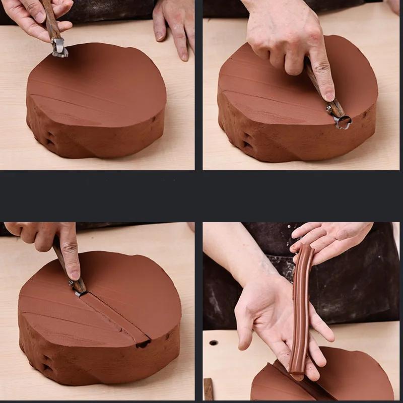 Copo de chá utensílio de água lidar com ferramenta cerâmica diy artesanal escultura de argila de polímero raspador de reparação leve e fácil de usar