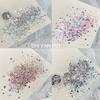 Lantejoulas Polarizadas Autoadjustáveis Prateadas em Formato de Borboleta para Nail Art e Acessórios de Fototerapia