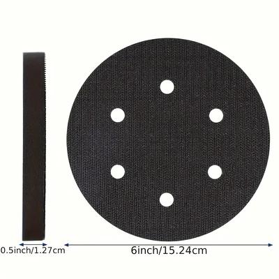 5 Stück Interface Pad 6 Zoll 6 Löcher Klettverschluss Weiches Schwammkissen Pufferpads für Schleifscheibe 150mm Schleifpads