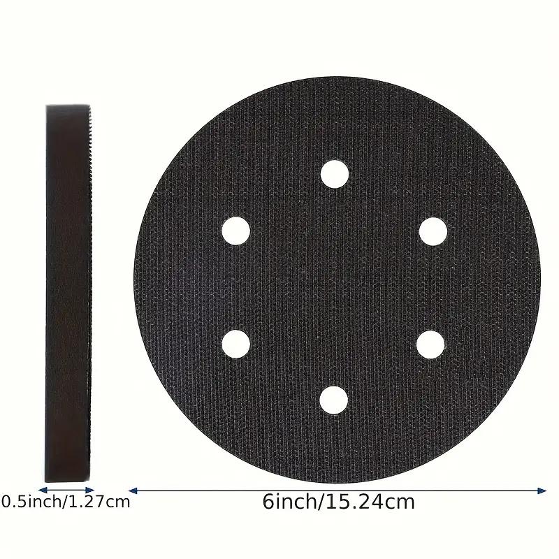 5pcs Interface Pad 6 Inch 6 Holes Hook and Loop Soft Sponge Cushion Buffer Pads for Sanding Disc 150mm Sander Pads