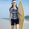 Conservative Split Swimsuit Women's Belly Cover Slimming Sexy Swimming Pool Hot Large Size Sports Suit