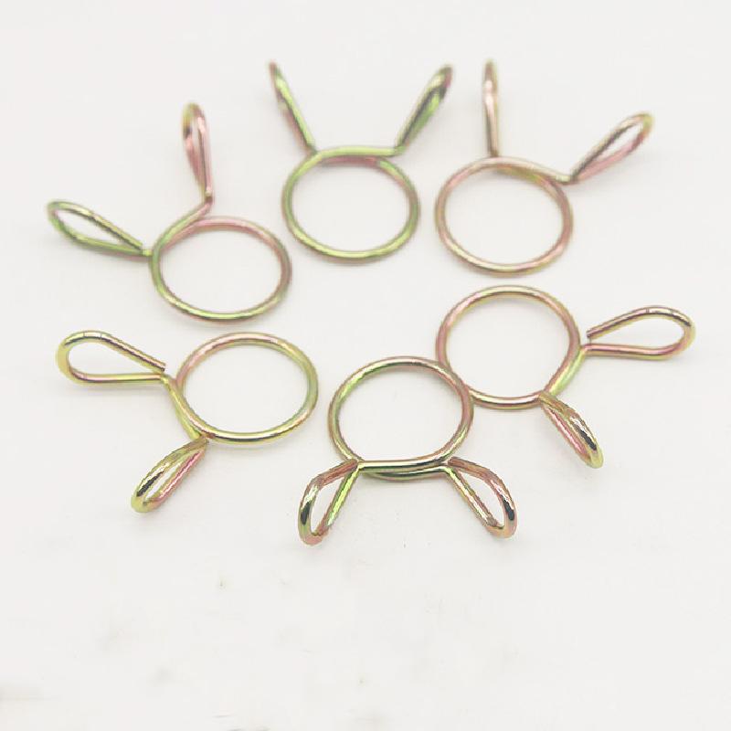 100-10 Stück 8mm Ölschlauchklemmen Motorrad Roller ATV Moped Kraftstoffleitung Schlauchschelle Verzinkte Federklemmen Hohe Qualität