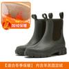 Rain shoes women's new fixed cotton waterproof and non-slip work rubber shoes fashionable adult short tube heightening rain boots