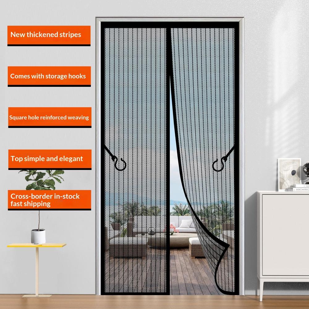 NUOVA Zanzariera Magnetica Robusta Tenda a Rete Zanzariera Insetti Mano Libera Divisorio Striscia Silenziosa Tenda Porta Ventilazione Camera da Letto
