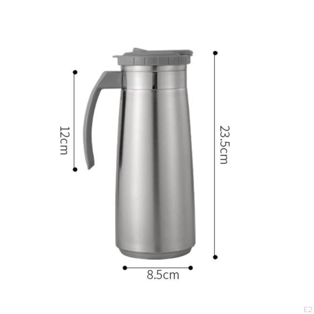 Stainless Metal Beverage Jug HeatResistant Steel Pitcher Shatterproof Tea Water Carafe for