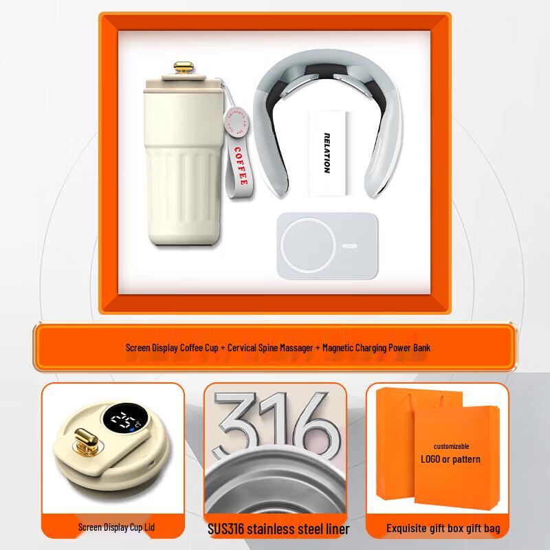 Элитный деловой подарочный набор с термосом из нержавеющей стали