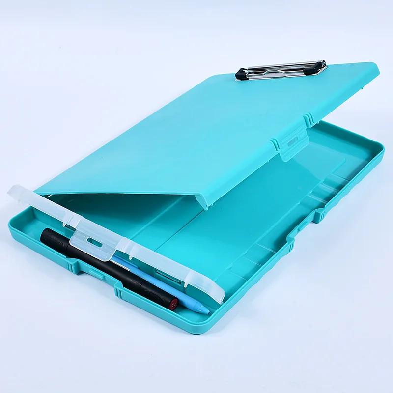 1pc- Multifunctional Writing Board with Hooks, Single Force Clamp, File Box, Writing Board Clamp,Portable Material Folder