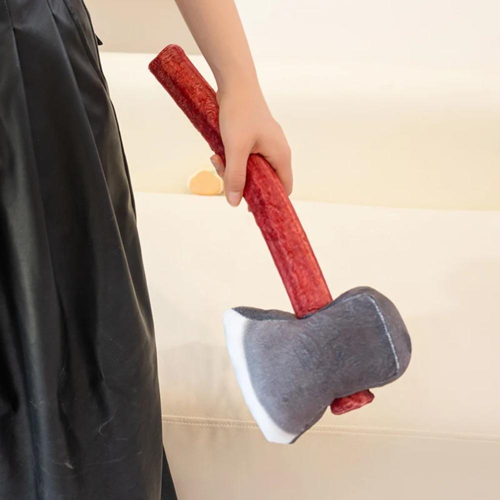 40 Cm Lifelike Funny Claw Hammer Axe Plush Toy Simulation Stuffed Tool Soft Doll Kids Toy Birthday Gift