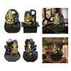 Ganesha Statue Tabletop Water Fountain Buddha Sculpture Elephant Hindu God Figurine Handmade Water Feature for Home Decor Crafts
