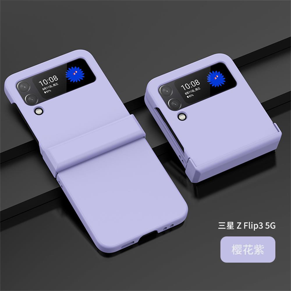 

Для Samsung Galaxy Z Flip 4 3 Flip4 Flip3 Чехол Роскошный однотонный кожаный удобный складной противоударный защитный чехол «все включено»