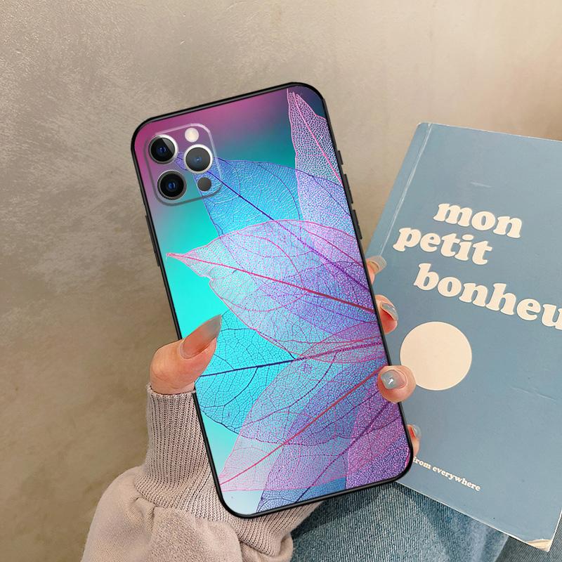 Colorful Leaves Case For iPhone 17 Air 13 16 15 11 12 14 Pro Max 13 mini XR 15 16 Plus 16e Back Cover Shell