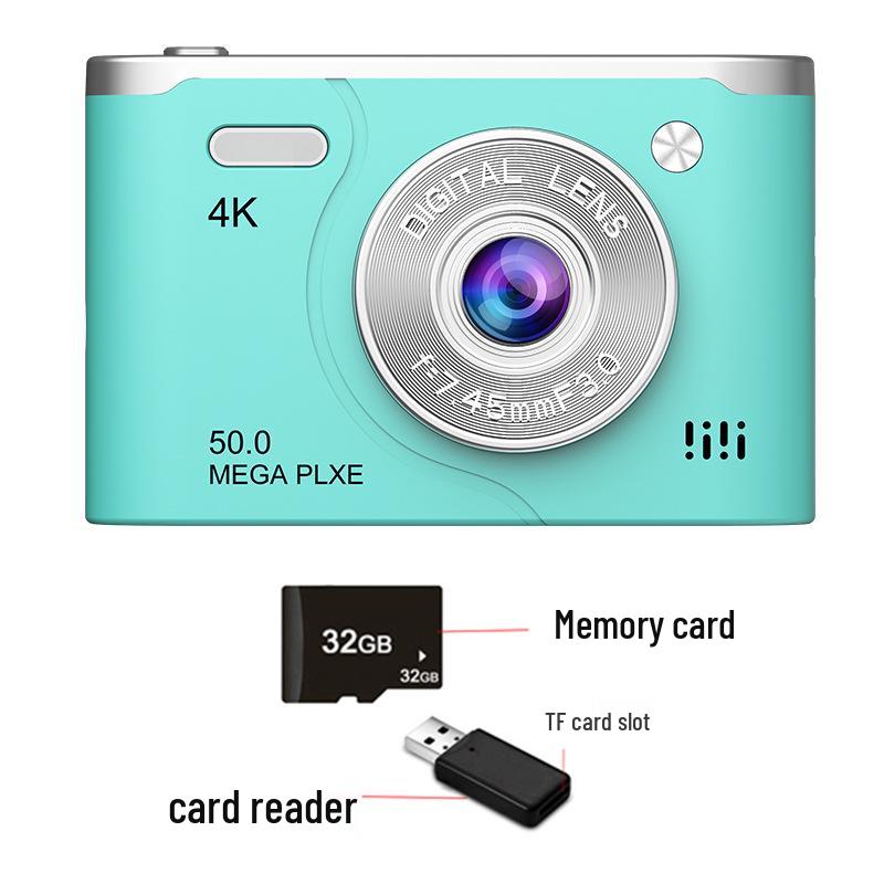 Retro-Style Mini Portable Dual-Camera Mirrorless SLR for Students and Beginners