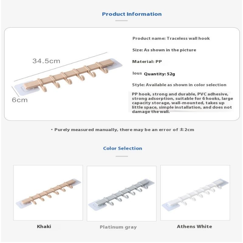 Küchenhakenleiste Bohrfrei Hängestange Stark Klebend Badezimmer Wandhaken Handtuchhalter