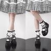 MGG Retro Punk Goth Platform Hottie Lolita Shoes Hip Hop Girl Lolita Shoes JK Small Leather Shoes Sweet Cool