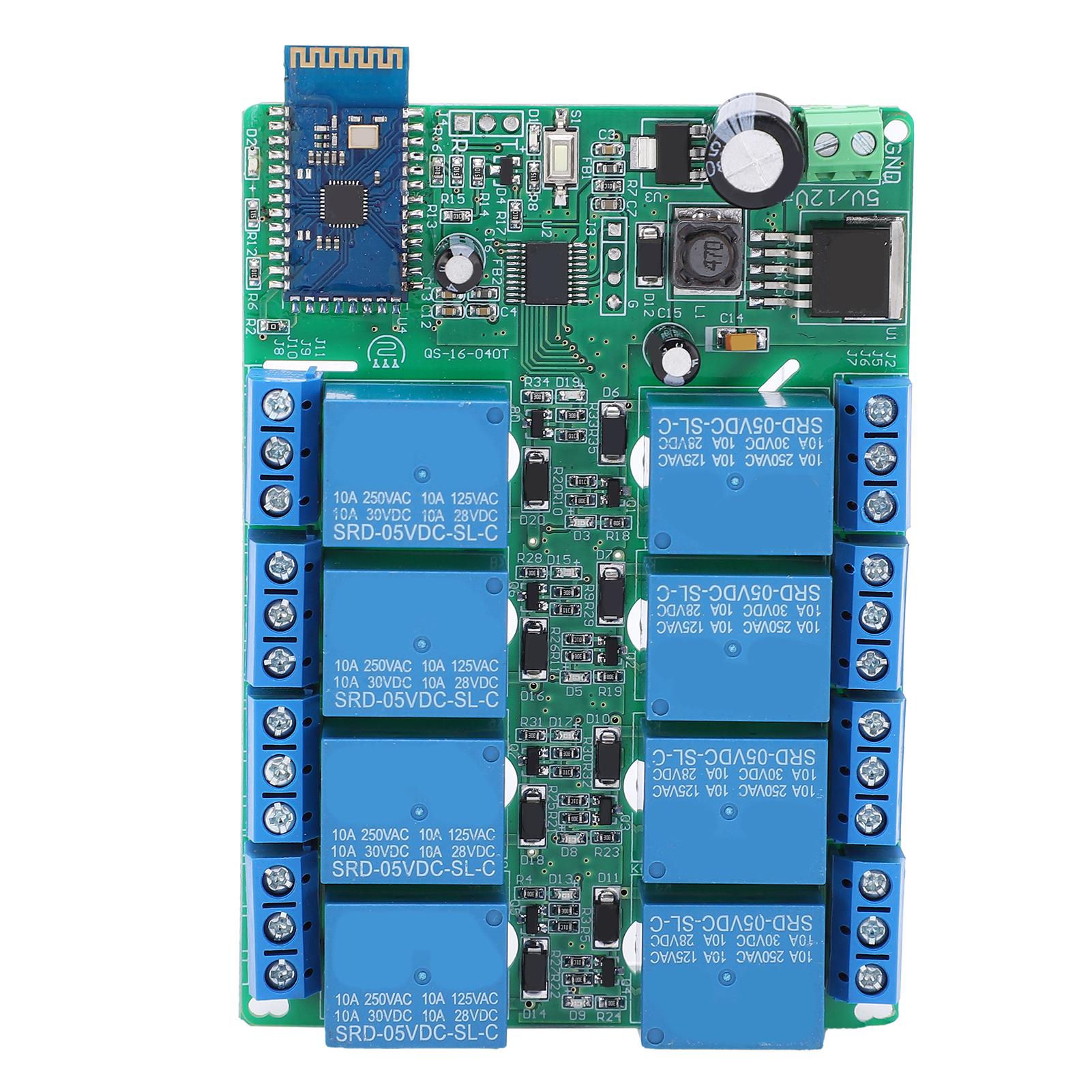 

Реле часу Bluetooth DC 5V Релейна плата з 8 каналами Пульт дистанційного керування для телефону Android