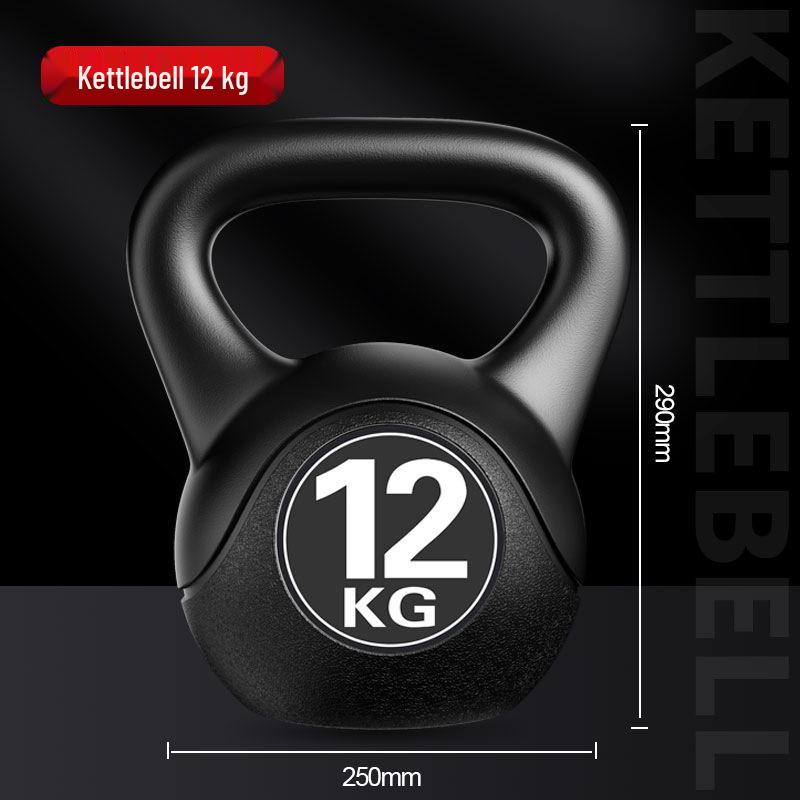 Black Kettlebell for Men & Women Home Fitness - Strength Training Equipment