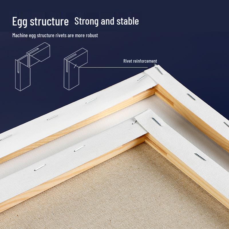 Framed Pure Cotton Linen Canvas for Children's Oil Painting Practice