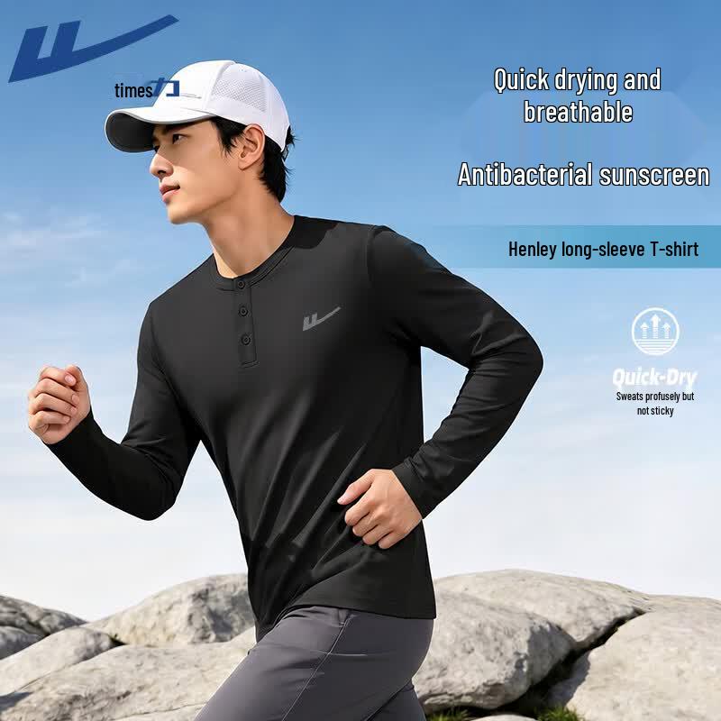 Warrior Quick-Dry Henley Long-Sleeve T-shirt 3XL