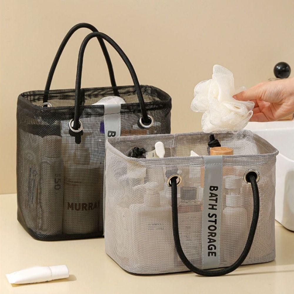 Prodyšná síťovaná kosmetická taška Rychleschnoucí taška na make-up Kabelka Síťovaná taška do sprchy Plavání