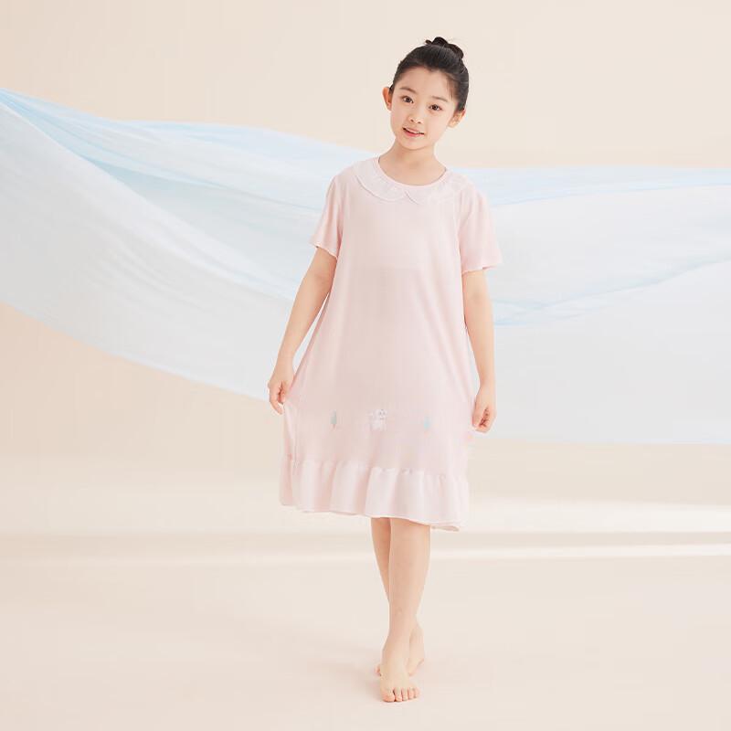 Hongdou Girls' Lightweight Short-Sleeve Princess Sleep Dress Q3016