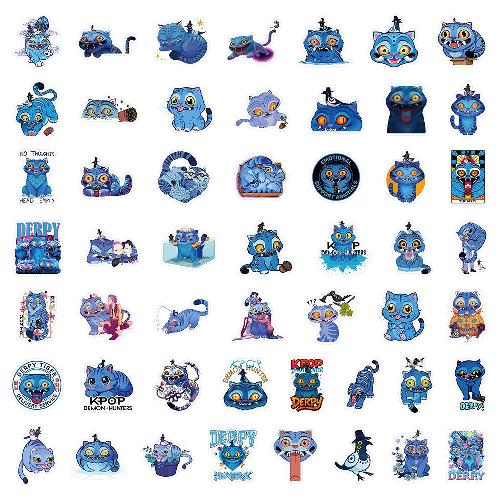 74 K-Pop & Demon Hunter Graffiti Stickers: Cartoon Animation Characters, Creative DIY Sets