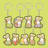 Easter Bunny & Colored Egg Keychain Pendant - Cute, Personalized Decoration