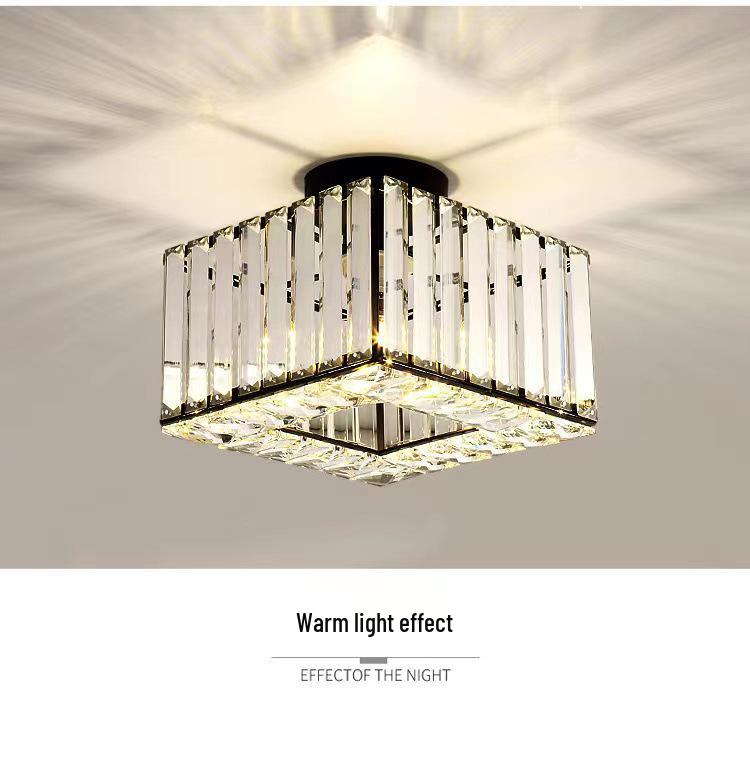 Luxury Crystal Ceiling Light for Nordic Room, Hallway, Entrance, Balcony, or Dining Room - Round/Square Luminaire.