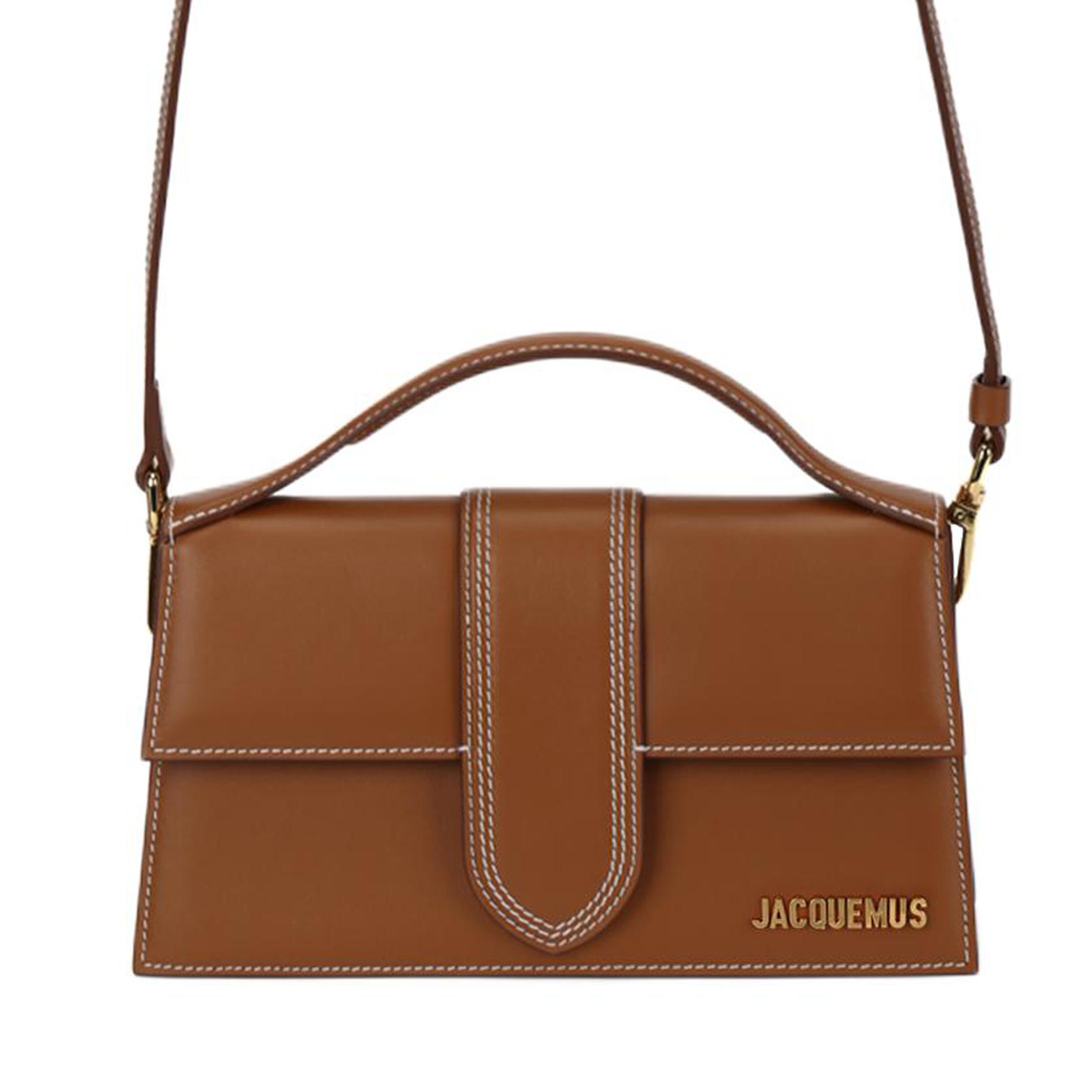 

Jacquemus Gold Metal Logo Leather Shoulder Tote Bag Women handbags Brown 213BA0073066811 Basic Set (Bag+Dust Bag)