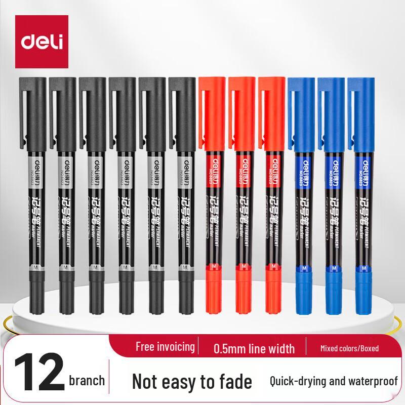 Deli Dual-Tip Multi-Color Marker Pens