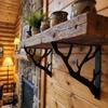2Pcs Cast Iron Metal Shelf Brackets Tree Shaped Decorative Shelf Bracket  Home Decor