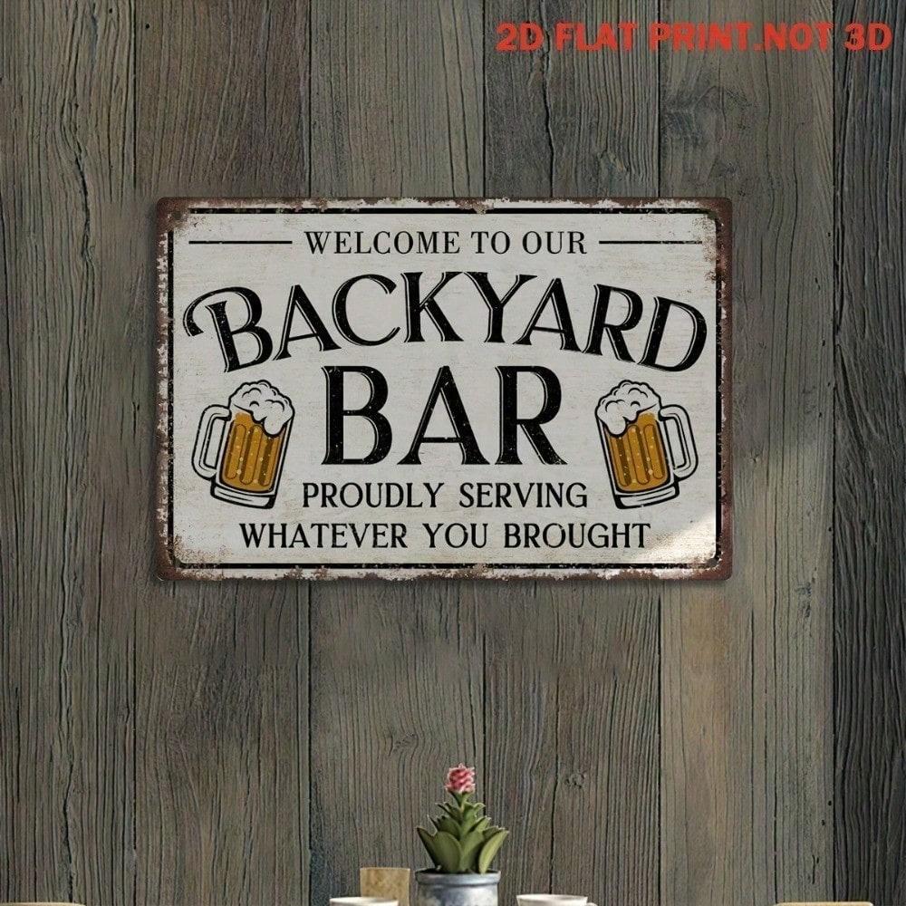Metal Wall Art Retro Bar Pub Vintage Tin Sign for Man Cave