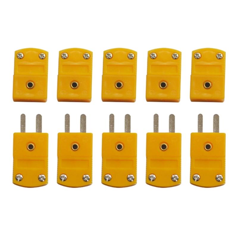 

10pcs K-Type Thermocouple Wire Cable Connectors Male and Female Plugs Miniature Temperature Sensors Miniature Socket Set 1