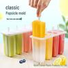 4-Cavity Cute Popsicle Mold for Homemade Ice Cream, DIY Ice Pop with Lid