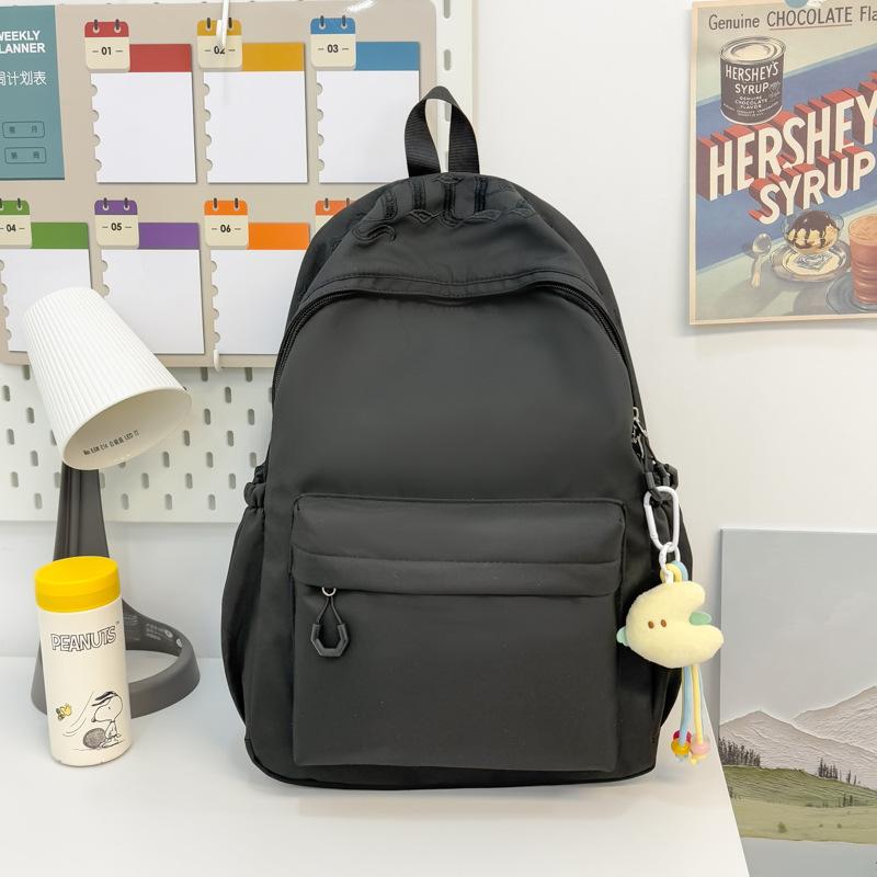 Schoolbag Schoolbag for Female Students Ins Wind Simple Korean Version of Casual Junior High School Students Backpack Large Capacity High School