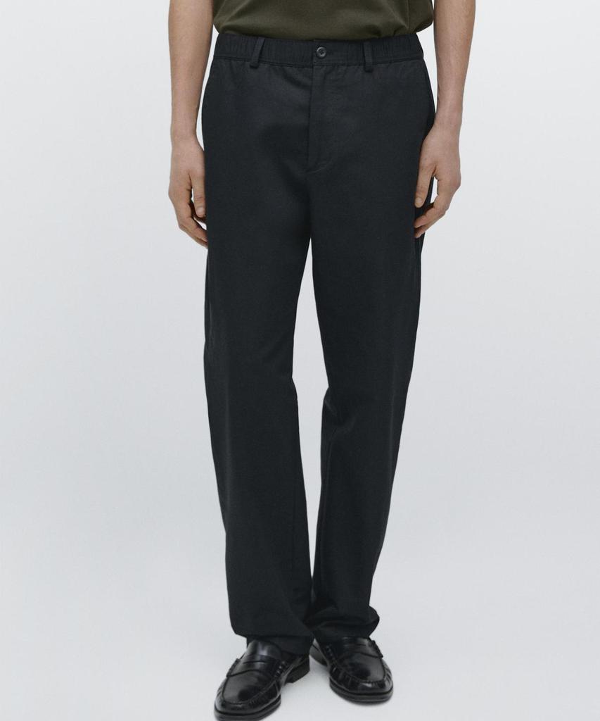Masimodutti Cotton Linen Jogger Fit Pants