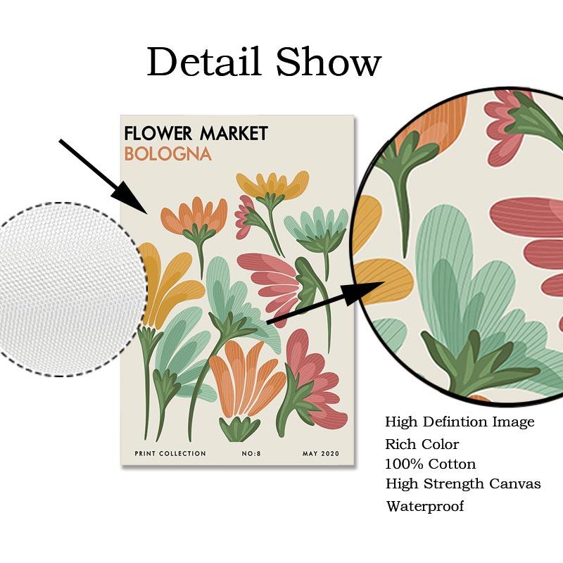 Matisse Poster Yayoi Kusama Poster und Drucke Leinwand Patings Blumenmarkt Wandkunst Bilder für Wohnzimmer Boho Dekor