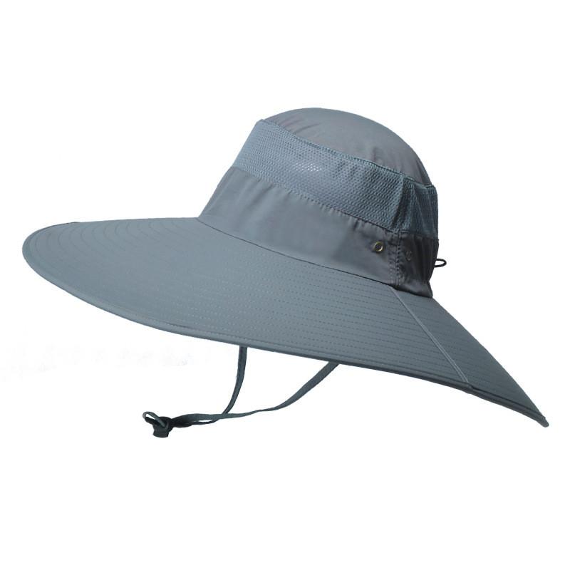 

Summer Sun Protection Fisherman Hat With Waterproof Material For Outdoor Activities And Travel DarkGray